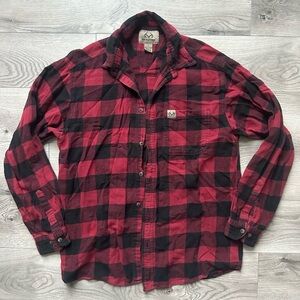 Red & Black Plaid Button-Up Shirt - Realtree